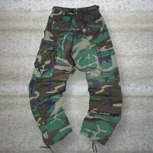 Vintage 90s Military Tactical Pants 36x30 Baggy Woodland Camo Cargos X Small